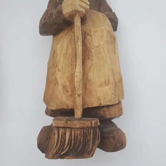 𝅺vintage Rare Hand Carved Folk Art Couple - Picture 8 of 9